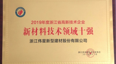 PG电子·麻将胡了官方网站新材荣获“浙江省高新技术企业创新能力百强称号”